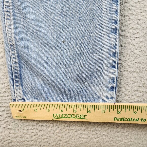 Mens 36x34 Blue Denim Workwear Jeans Wrangler Rustler Classic Stonewashed Pants - Picture 6 of 16